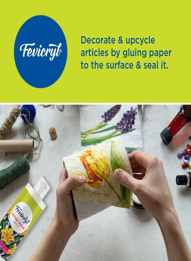 Pidilite Fevicryl Modge Podge Gloss, 120ml, Pack of 2 | Multi-substrate including wood, glass, MDF, fabrics, metals | DIY, Art & Craft | Easy to use - Image 3